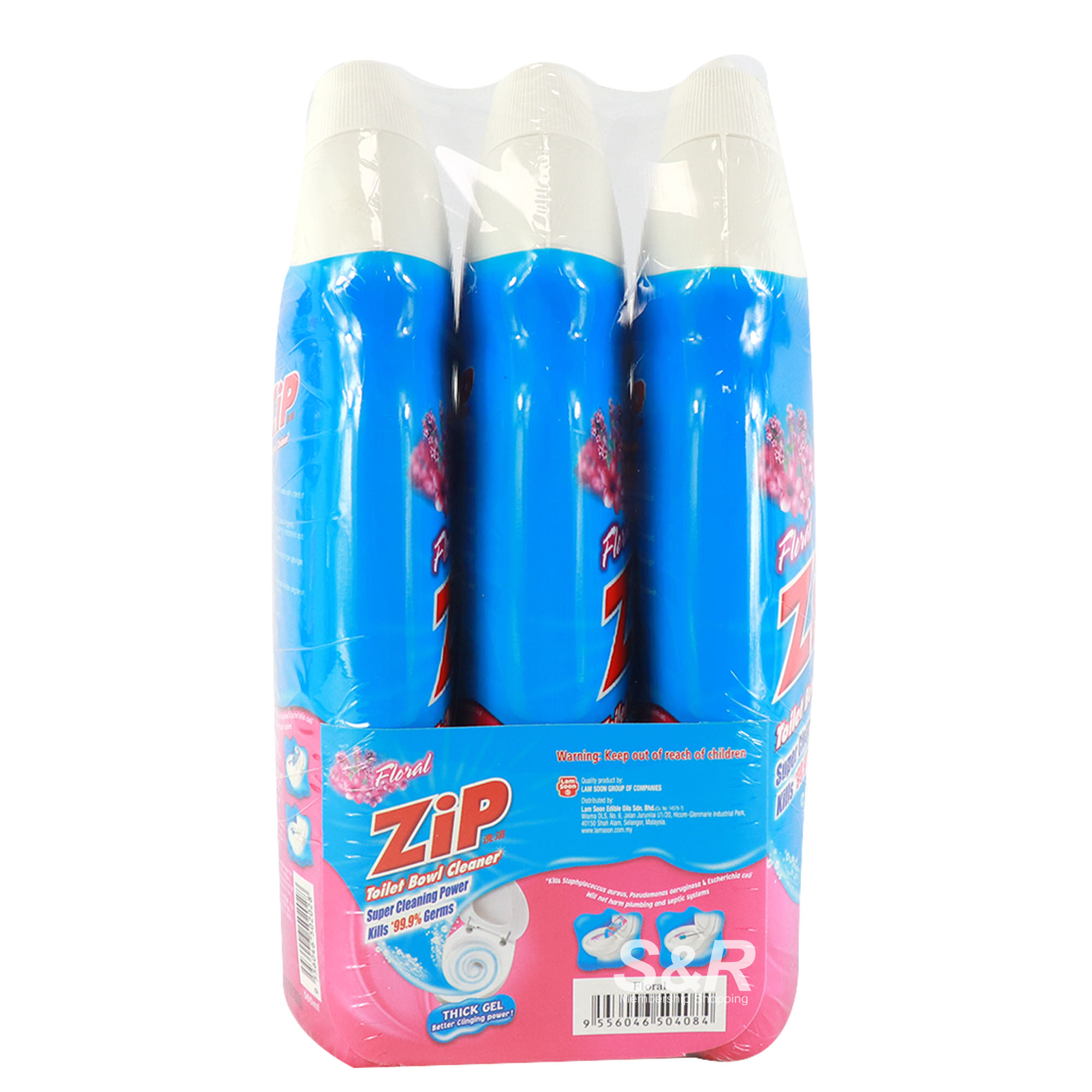 Zip Toilet Bowl Cleaner Floral 3pcs